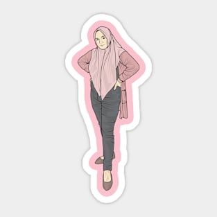 Pink and Black Sticker